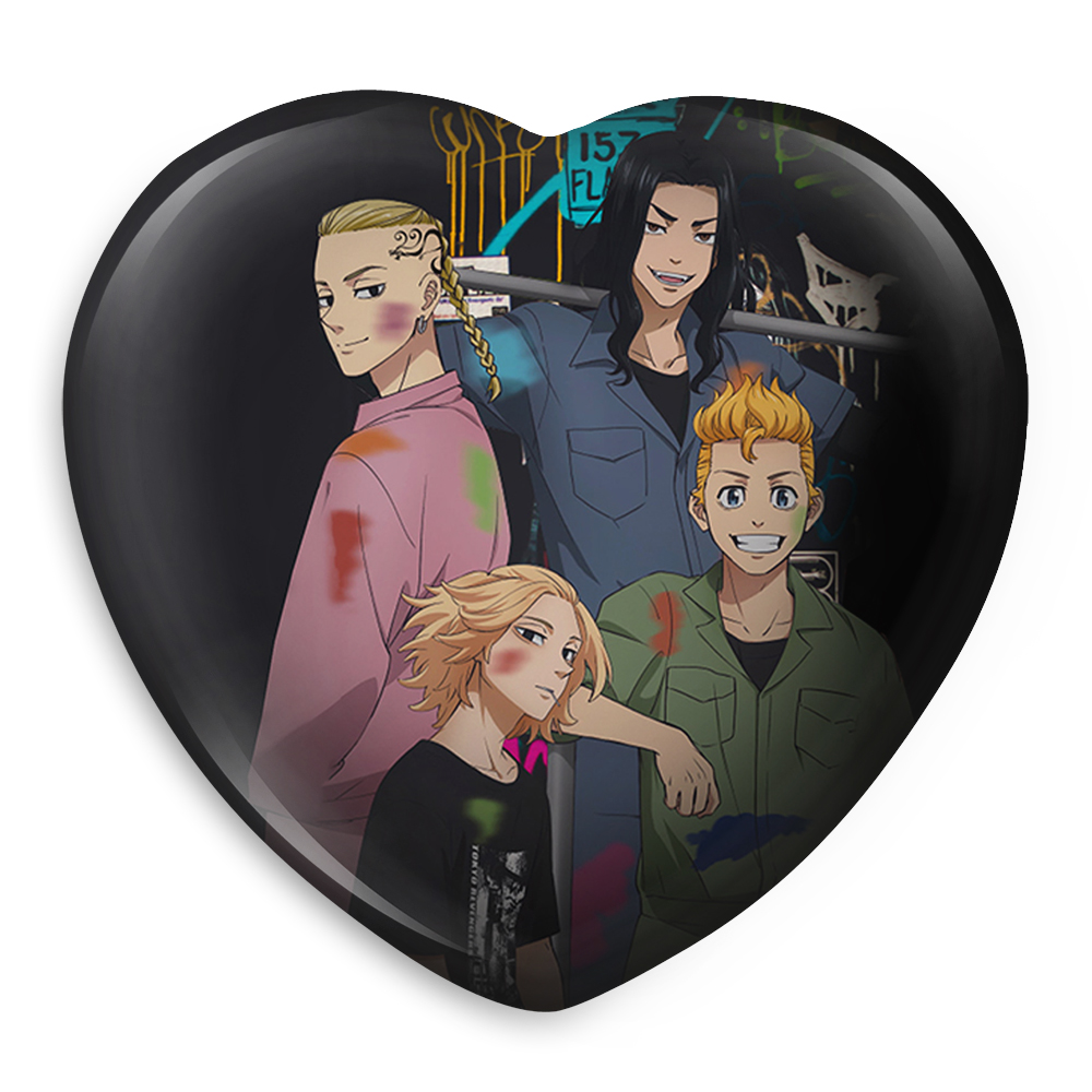 پیکسل خندالو طرح تومان انیمه توکیو ریونجرز مدل قلبی کد 11136