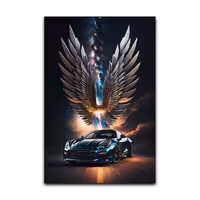 تابلو شاسی گوفی مدل ماشین اسپورت استون مارتین Aston Martin Sport Car کد WING65 | دنیای قاب