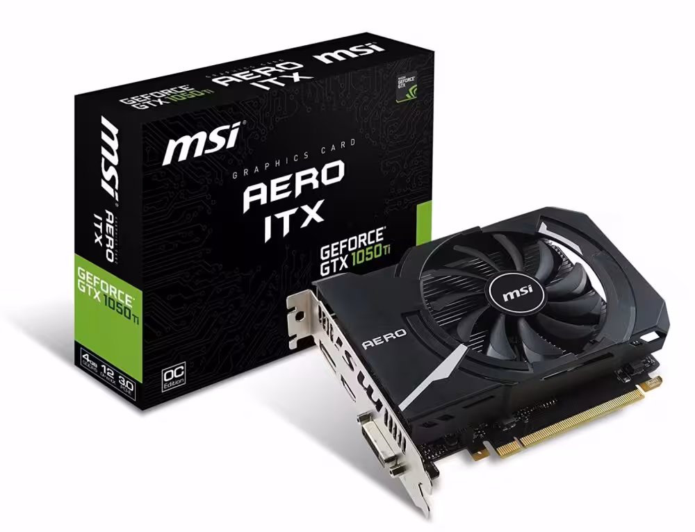 کارت گرافیک ام اس آی GTX 1050 Ti AERO ITX 4G OC
