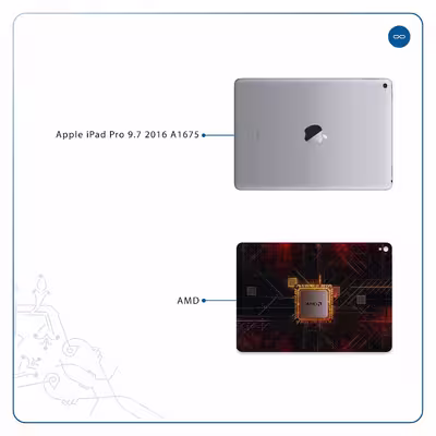 برچسب پوششی ماهوت مدل AMD Brand مناسب برای تبلت اپل iPad Pro 9.7 2016 A1675