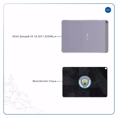 برچسب پوششی ماهوت مدل Manchester-City مناسب برای تبلت ایسوس Zenpad 3S 10 2017 Z500KL