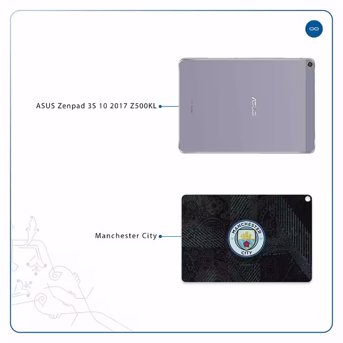 برچسب پوششی ماهوت مدل Manchester-City مناسب برای تبلت ایسوس Zenpad 3S 10 2017 Z500KL