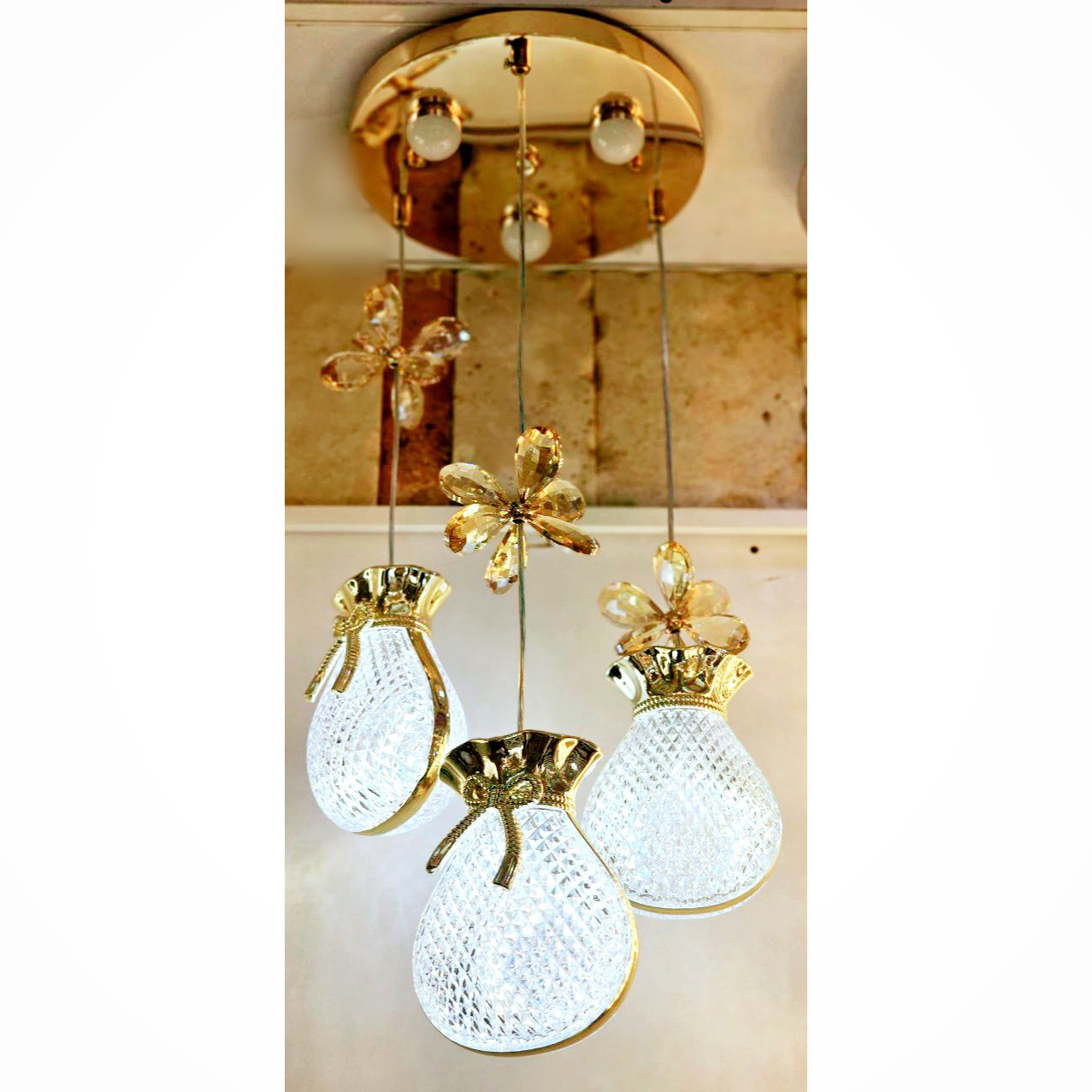 لوستر  سقفی آویز ی کیسه ای