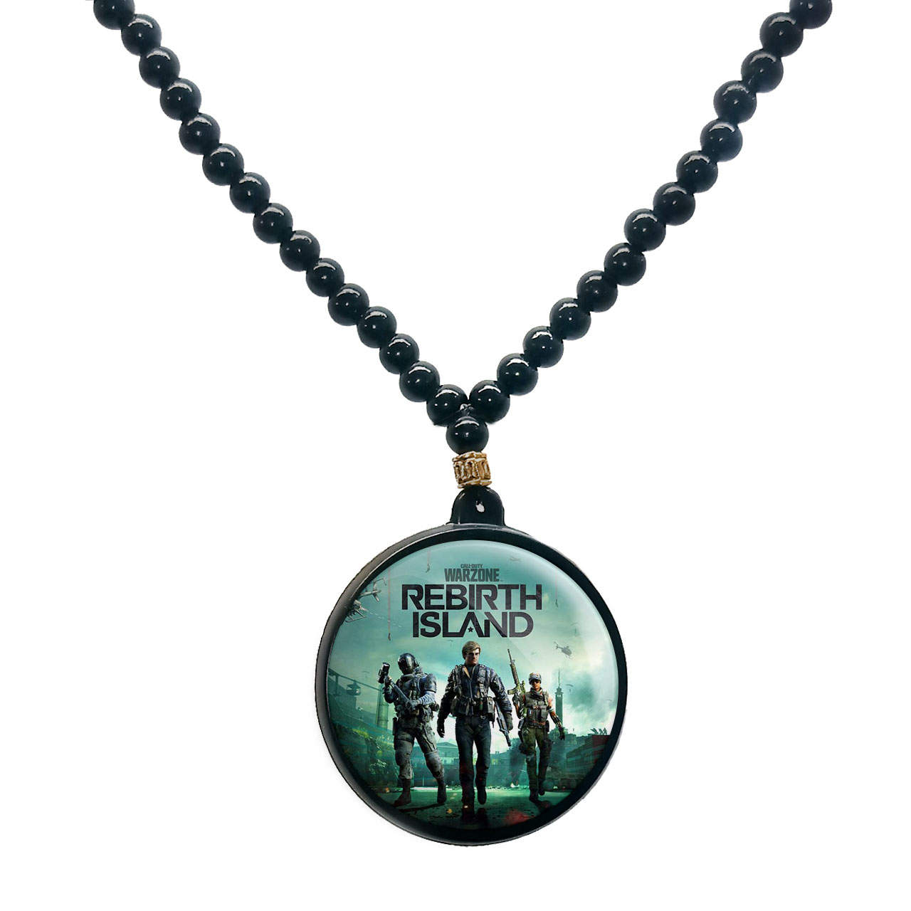 گردنبند پرمانه طرح call of duty کد pmd.1627 مدل دو طرفه