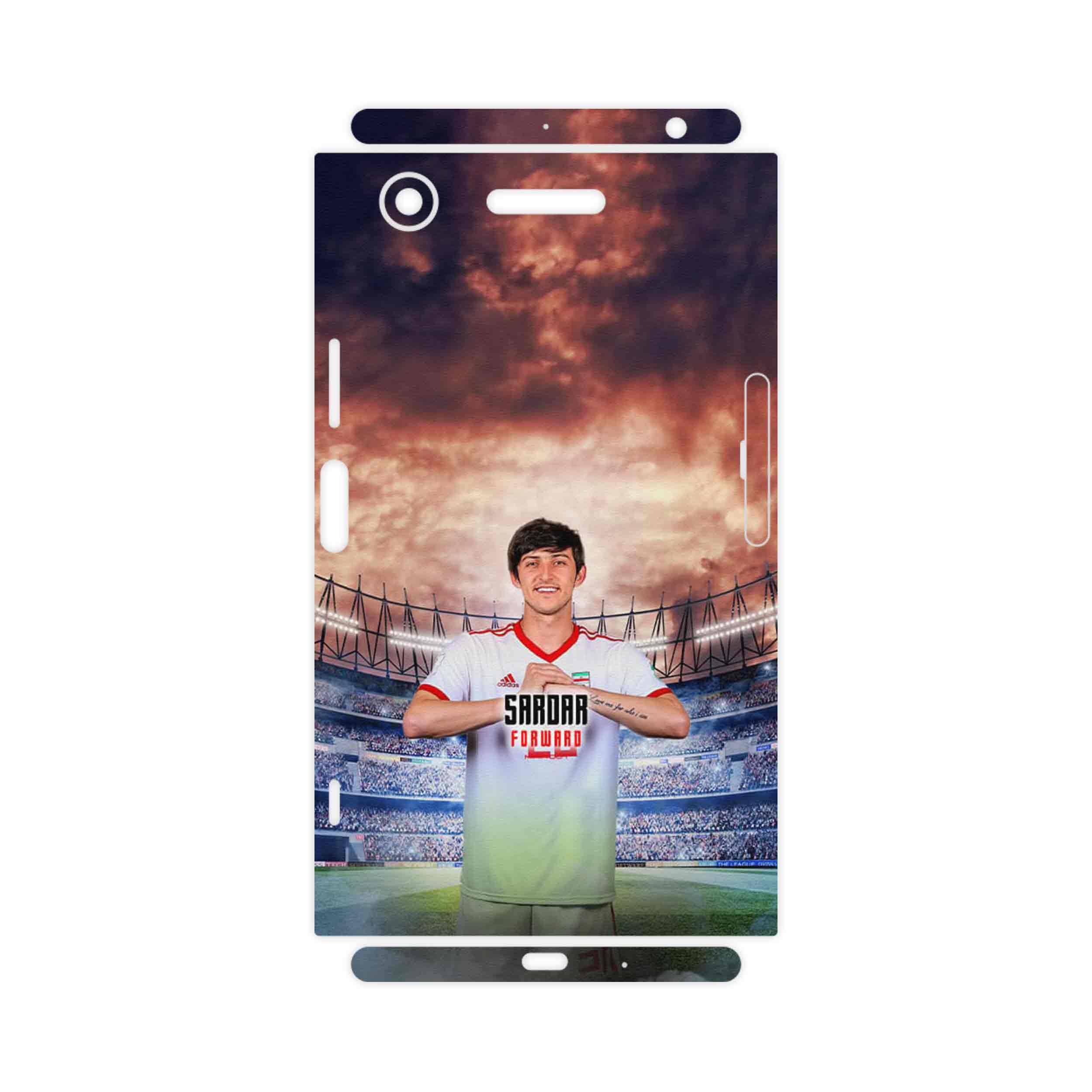 برچسب پوششی ماهوت مدل Sardar Azmoun-FullSkin مناسب برای گوشی موبایل سونی Xperia XZ1