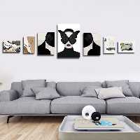 تابلو شاسی بکلیت طرح نقاشی مدرن مینیمال و آبستره مدل SH-1783 مجموعه 7 عددی | دنیای قاب