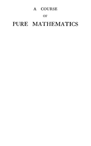خرید و دانلود نسخه کامل کتاب A course of pure mathematics