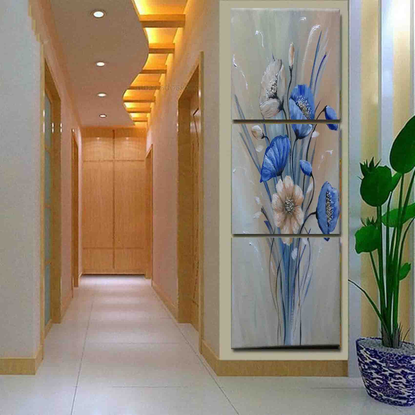 تابلو شاسی طرح گل مدل 3115 مجموعه سه عددی