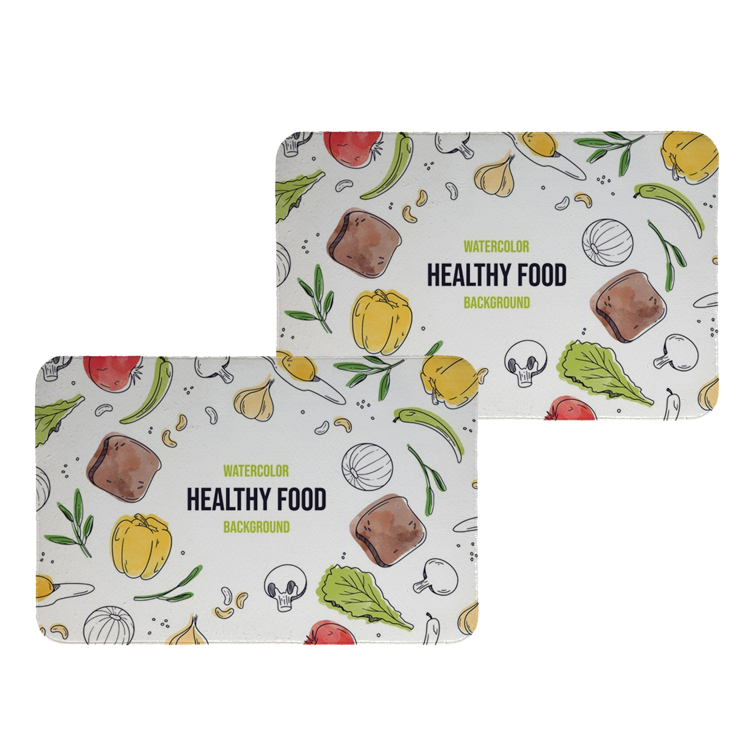 زیربشقابی طرح غذای سالم کد 8080 بسته 2 عددی 