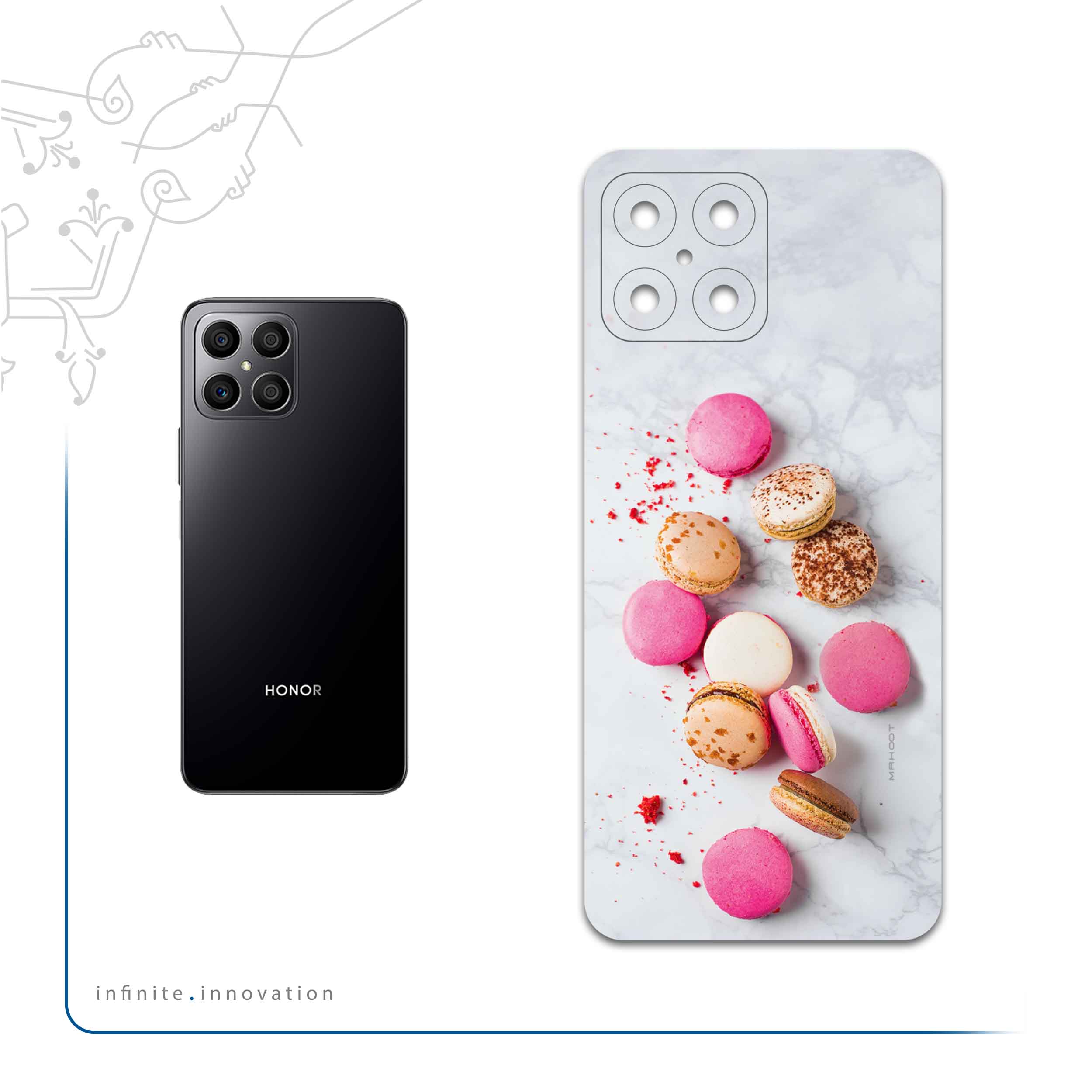 برچسب پوششی ماهوت مدل Macaron-cookie مناسب برای گوشی موبایل آنر X8