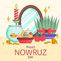 وکتور سفره هفت سین فانتزی | گرافیک با طعم تربچه