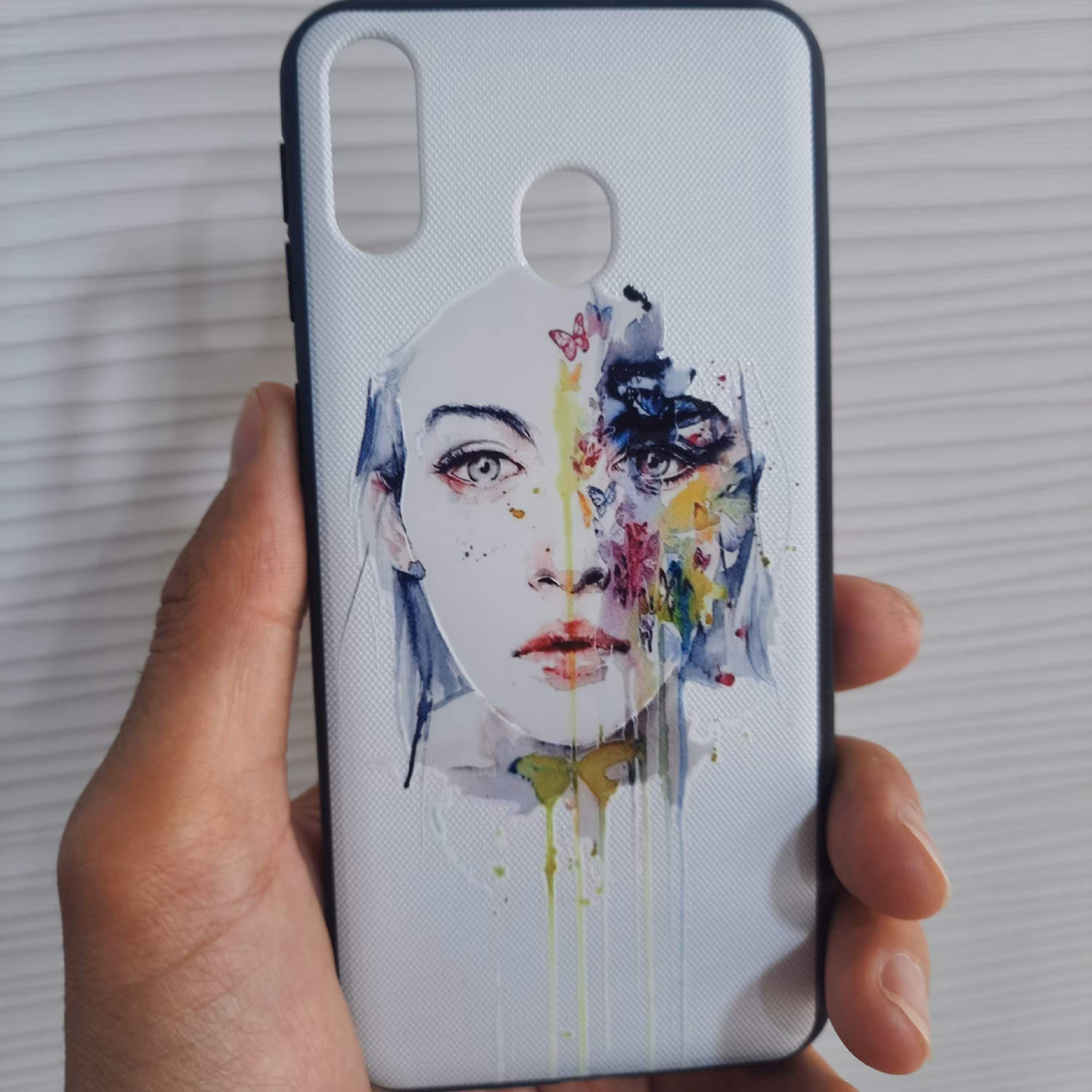 قاب گوشی سامسونگ M20 برچسب برجسته دختر پروانه ای