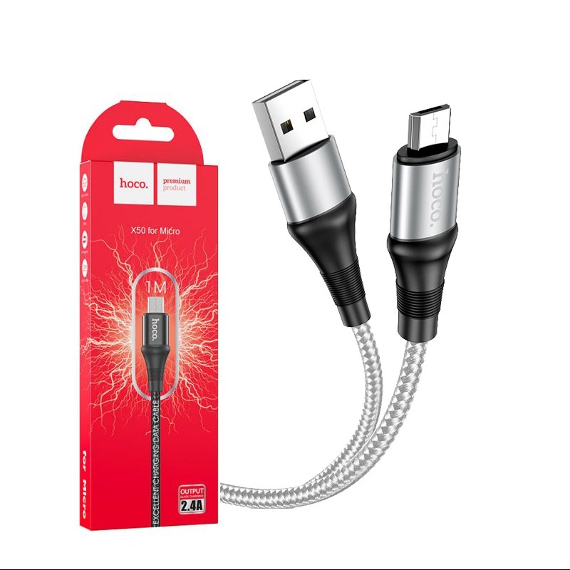 کابل شارژر MICRO هوکو مدل X50 به طول 1 متر
