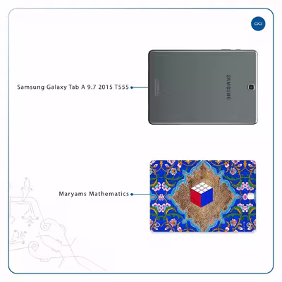 برچسب پوششی ماهوت مدل Maryams Mathematics مناسب برای تبلت سامسونگ Galaxy Tab A 9.7 2015 T555