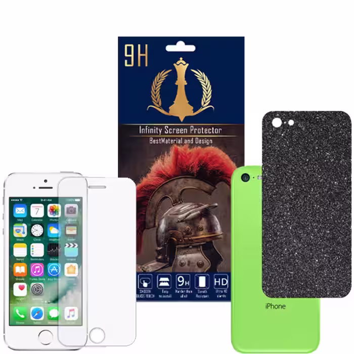 برچسب پوششی اینفینیتی مدل PR MAX مناسب برای گوشی موبایل اپل iPhone 5C به همراه محافظ صفحه نمایش