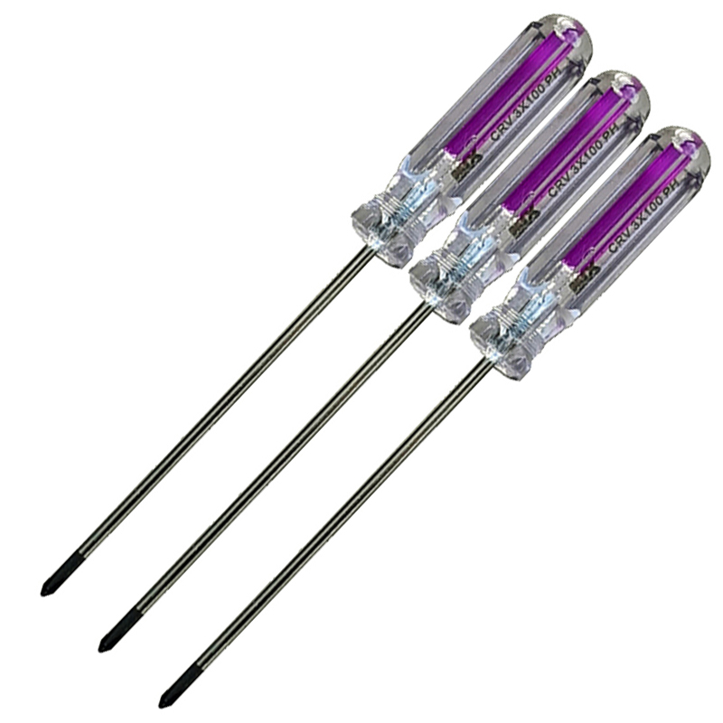 پیچ گوشتی چهارسو میکس مدل AT - 3x100 بسته 3 عددی