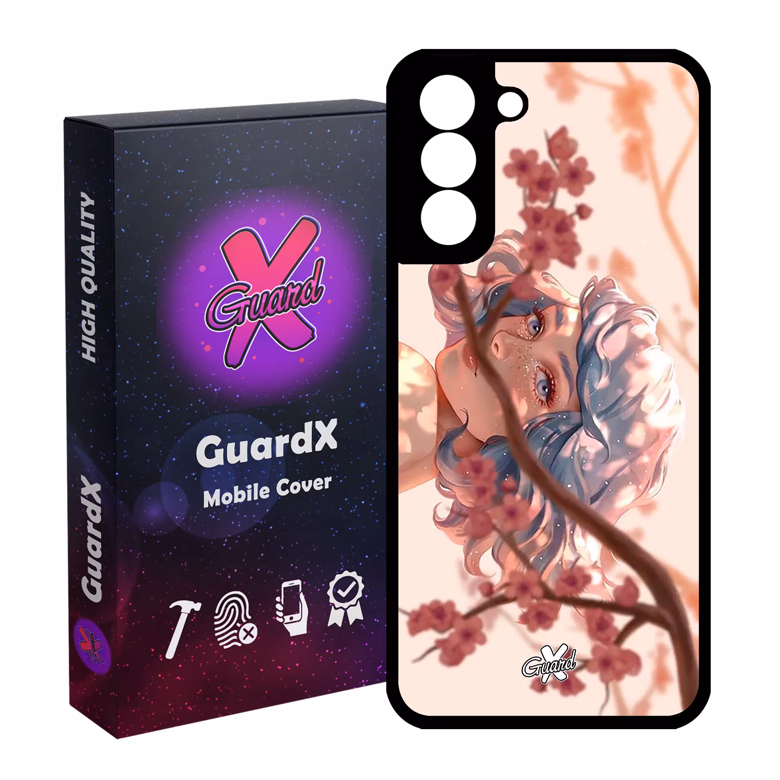 کاور گارد ایکس طرح Girl مدل Glass10007 مناسب برای گوشی موبایل سامسونگ Galaxy S21 FE