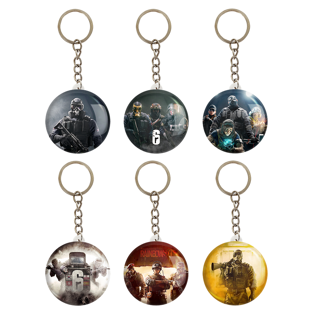 جاکلیدی خندالو مدل رینبو سیکس Rainbow Six کد 361A مجموعه 6 عددی