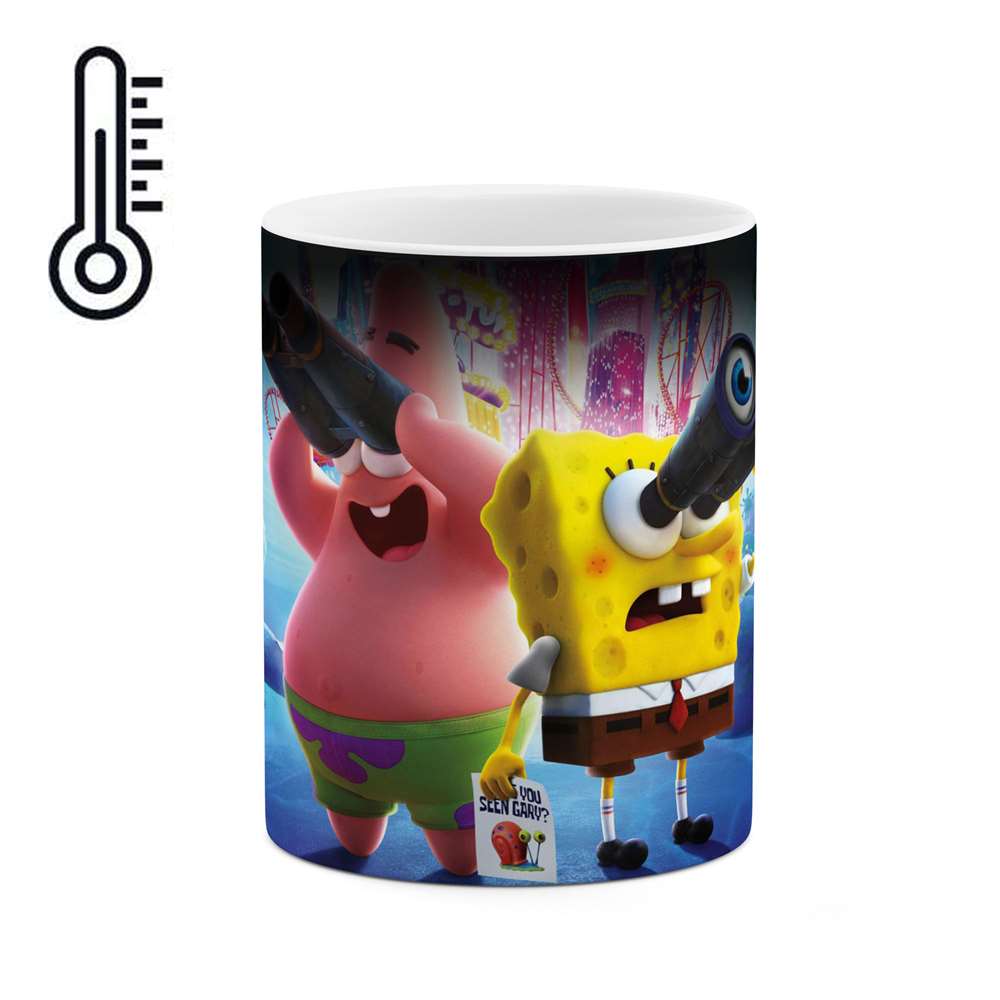 ماگ حرارتی طرح باب اسفنجی و پاتریک مدل mgph14317