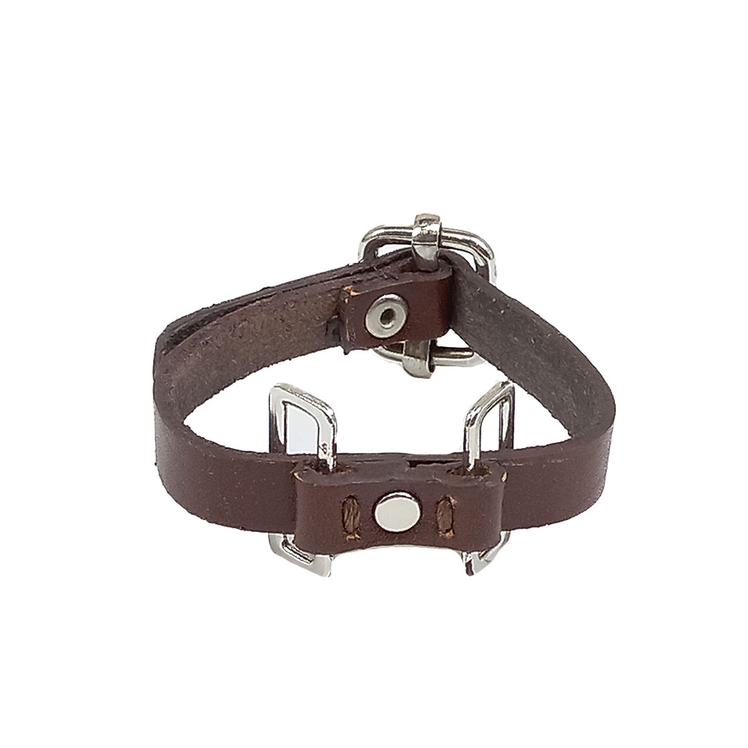 دستبند مدل چرمی طرح پروانه انتزاعی