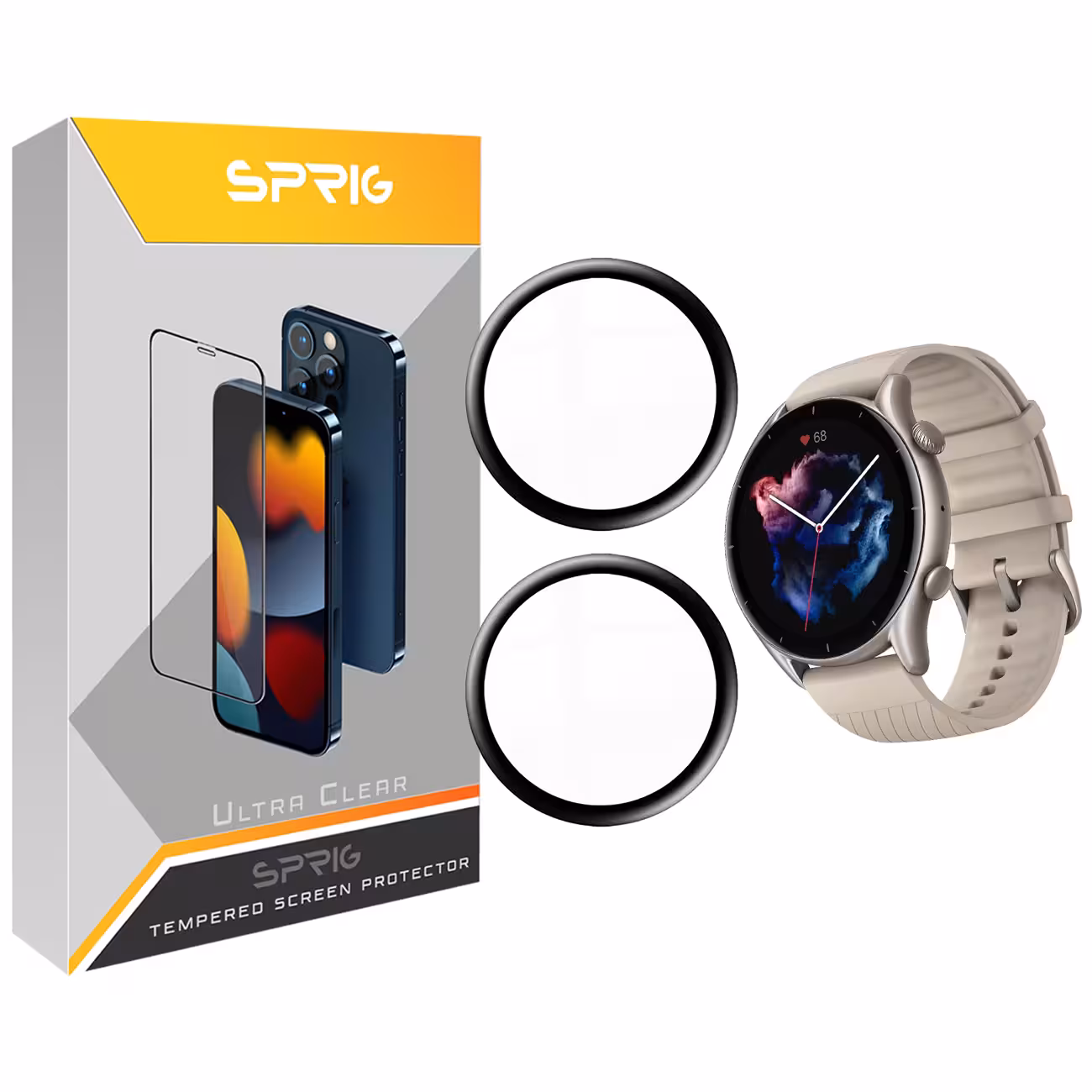 محافظ صفحه نمایش نانو اسپریگ مدل SPG مناسب برای ساعت هوشمند امیزفیت GTR 4 بسته دو عددی