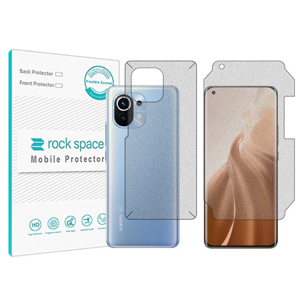 گلس صفحه نمایش و پشت گوشی شیائومی 11 مدل نانو هیدروژل گیمینگ برند راک اسپیس کد SS