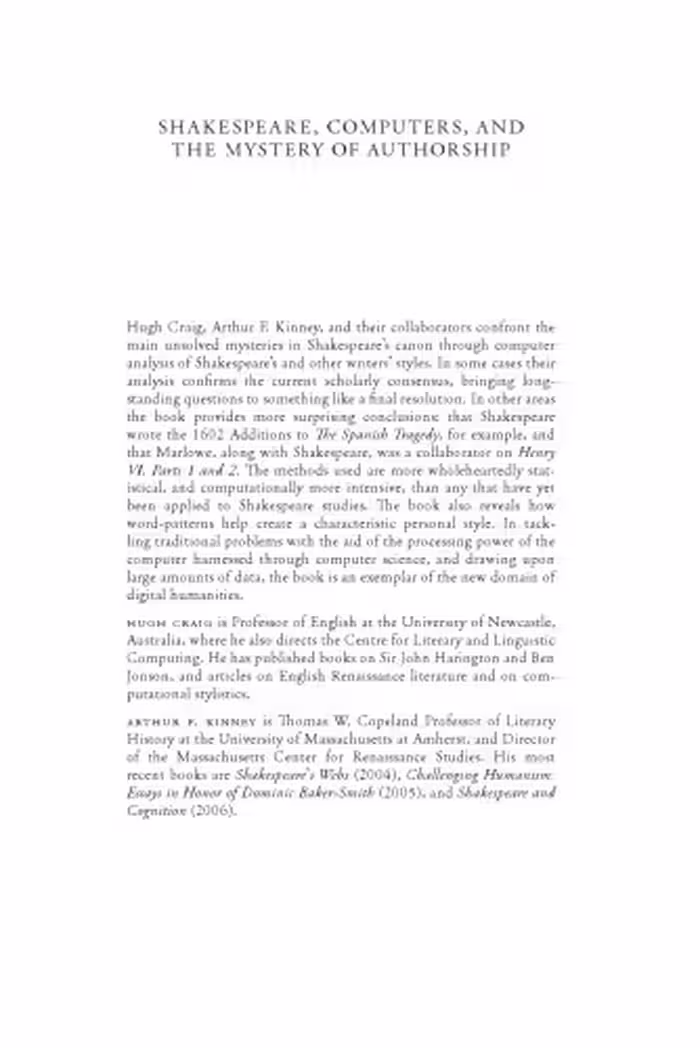 خرید و دانلود نسخه کامل کتاب Shakespeare, Computers, and the Mystery of Authorship