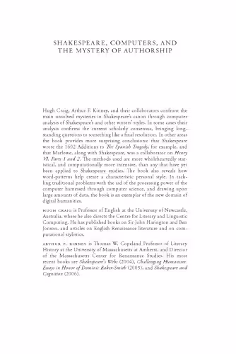 خرید و دانلود نسخه کامل کتاب Shakespeare, Computers, and the Mystery of Authorship