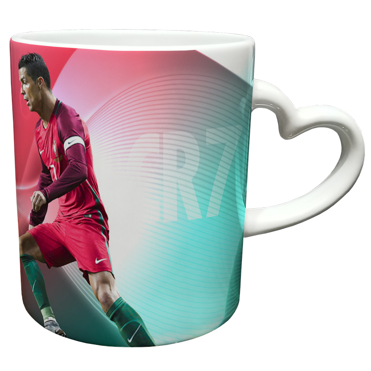 ماگ مدل دسته قلبی طرح رونالدو کد 293