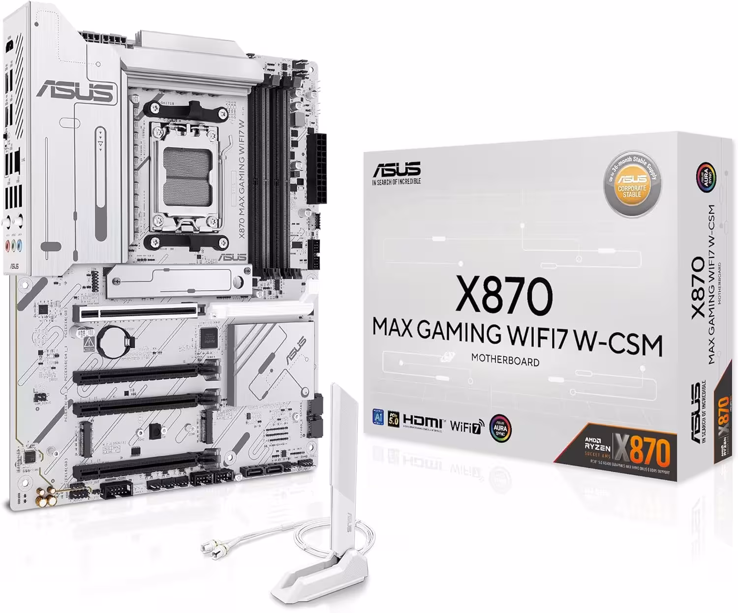 مشخصات، قیمت و خرید مادربرد ایسوس مدل MAX X870 GAMING WIFI WHITE