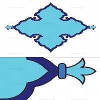 وکتور کادر تذهیب آبی | گرافیک با طعم تربچه