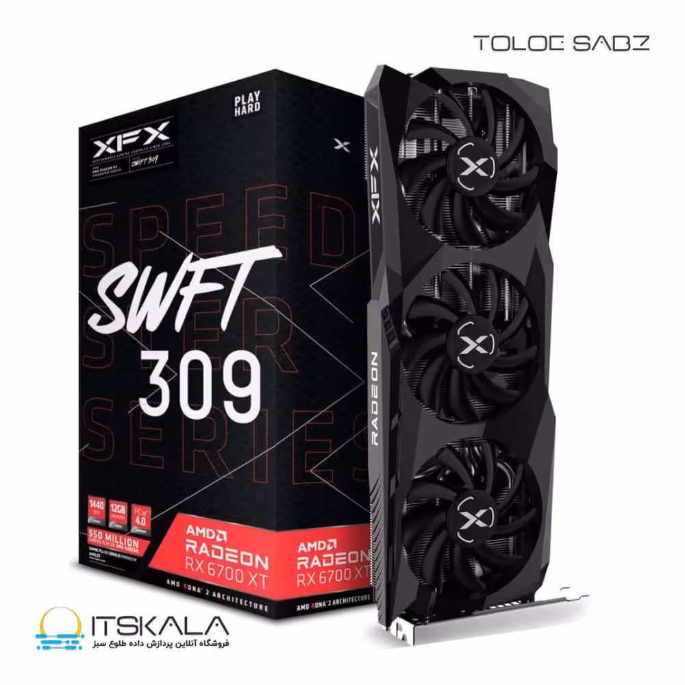قیمت و خرید کارت گرافیک ایکس‌اف‌ایکس Speedster SWFT 309 AMD Radeon RX 6700 XT CORE | ITSKALA