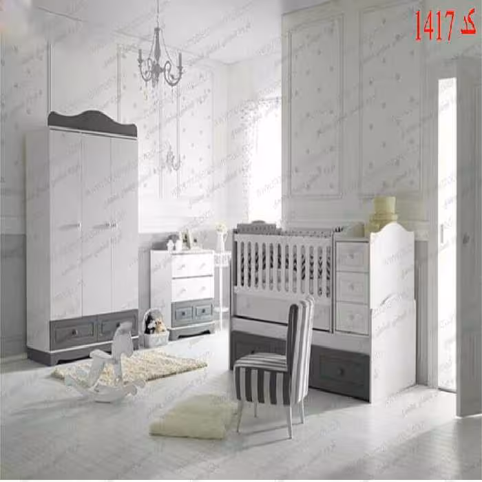 سرویس خواب دومنظوره کد 1417 شامل تخت/کمد/دراور