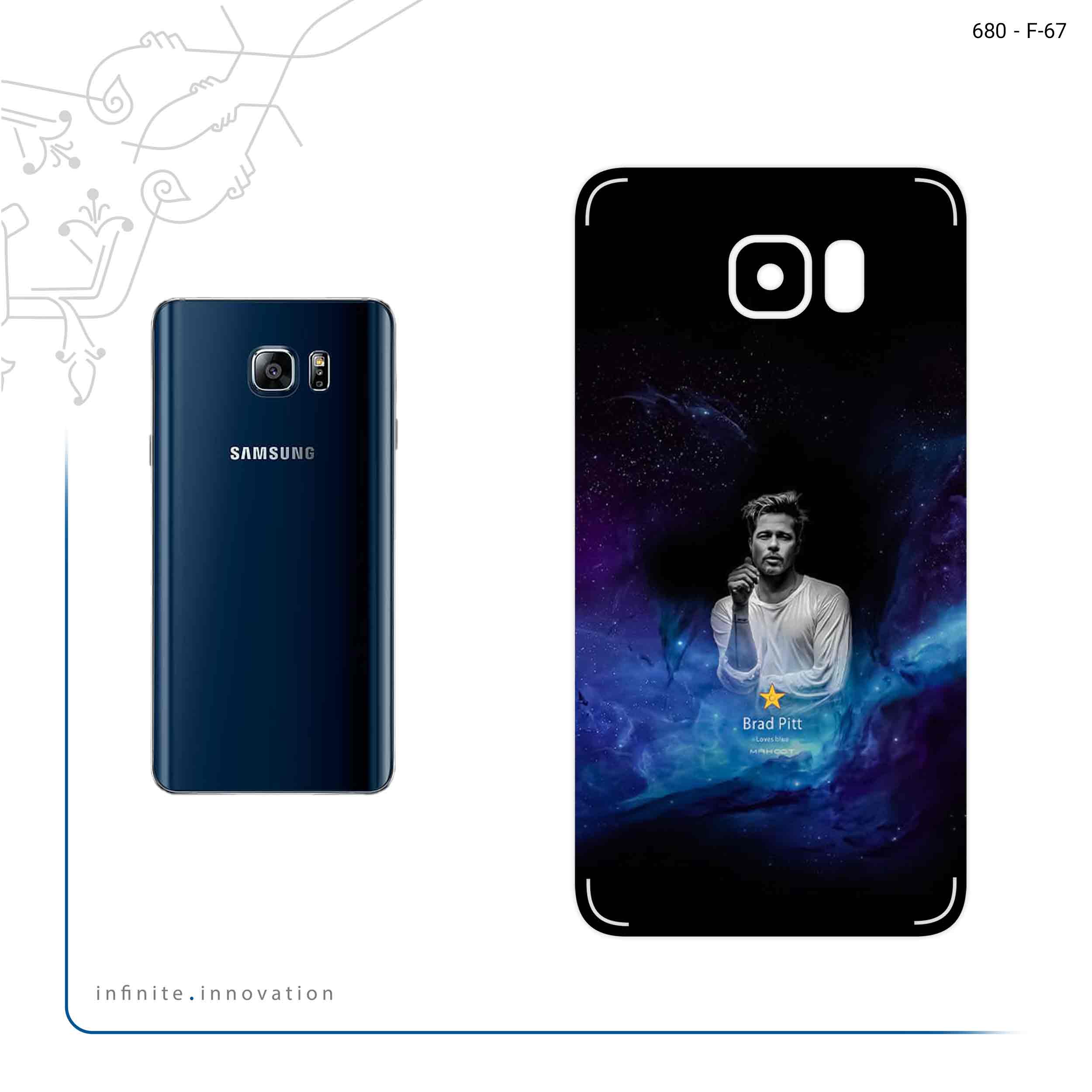 برچسب پوششی ماهوت مدل Brad Pitt مناسب برای گوشی موبایل سامسونگ Galaxy Note 5