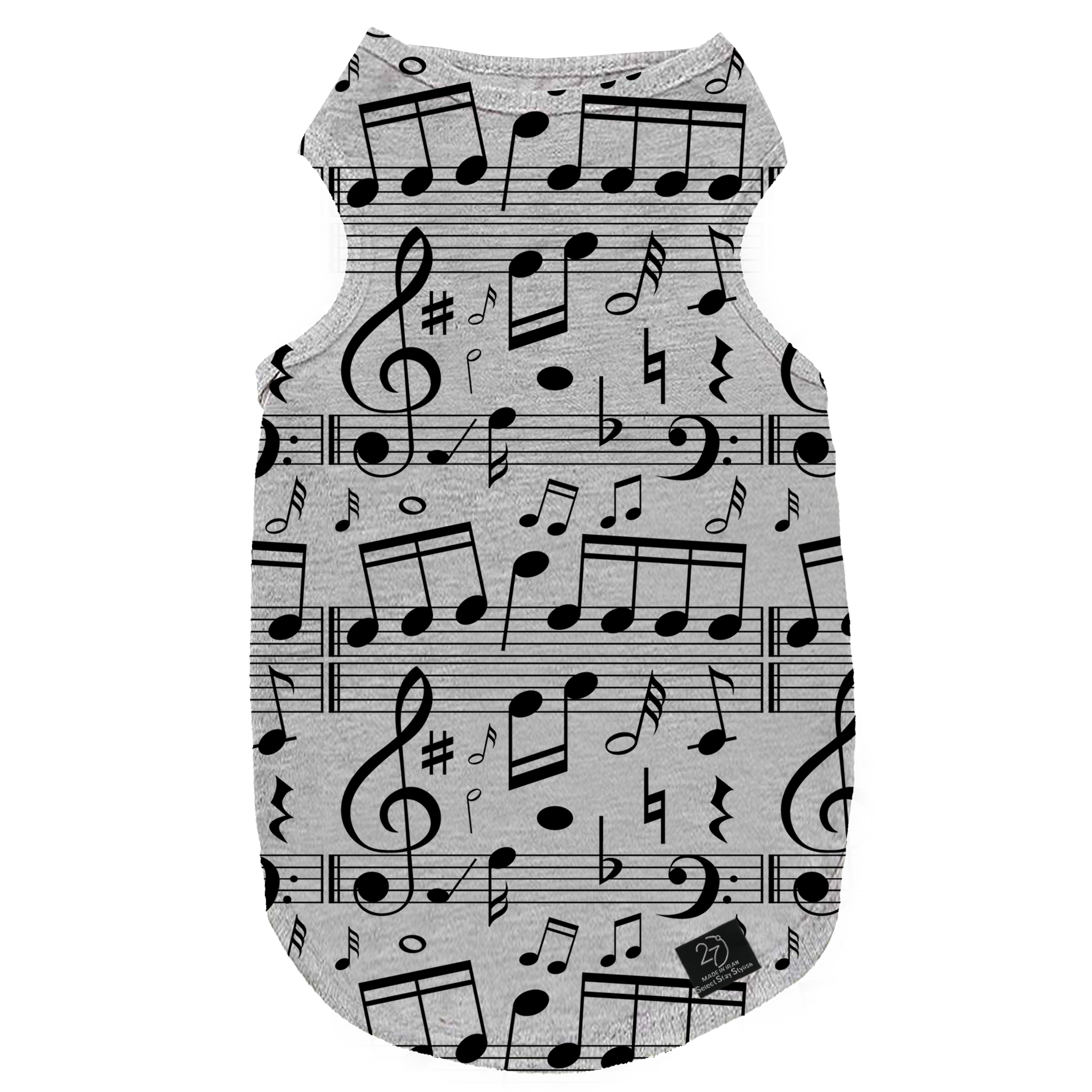 لباس سگ و گربه 27 طرح Music Notes کد MH841 سایز S