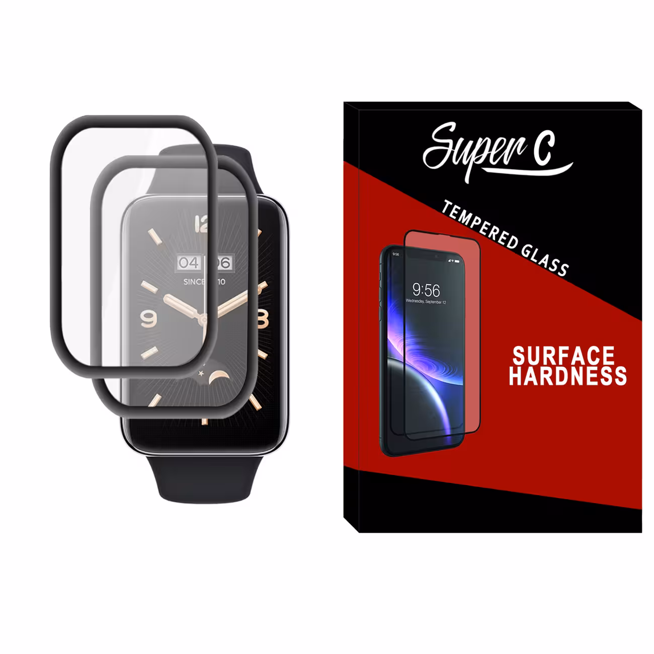 محافظ صفحه نمایش نانو سوپرسی مدل SRC مناسب برای ساعت هوشمند شیائومی Mi Band 7 Pro بسته دو عددی