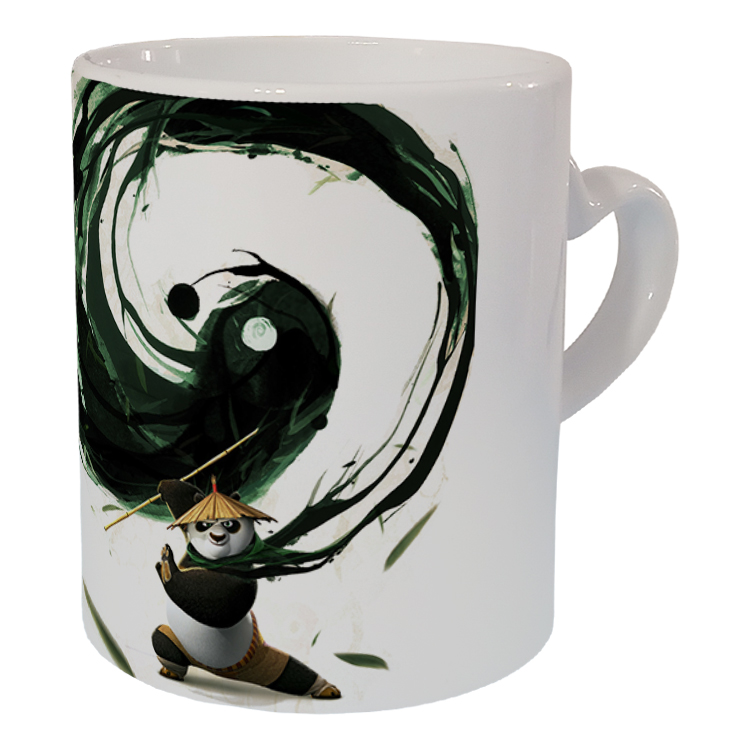 ماگ مدل دسته قلبی طرح پاندا کنگ فو کار کد 52