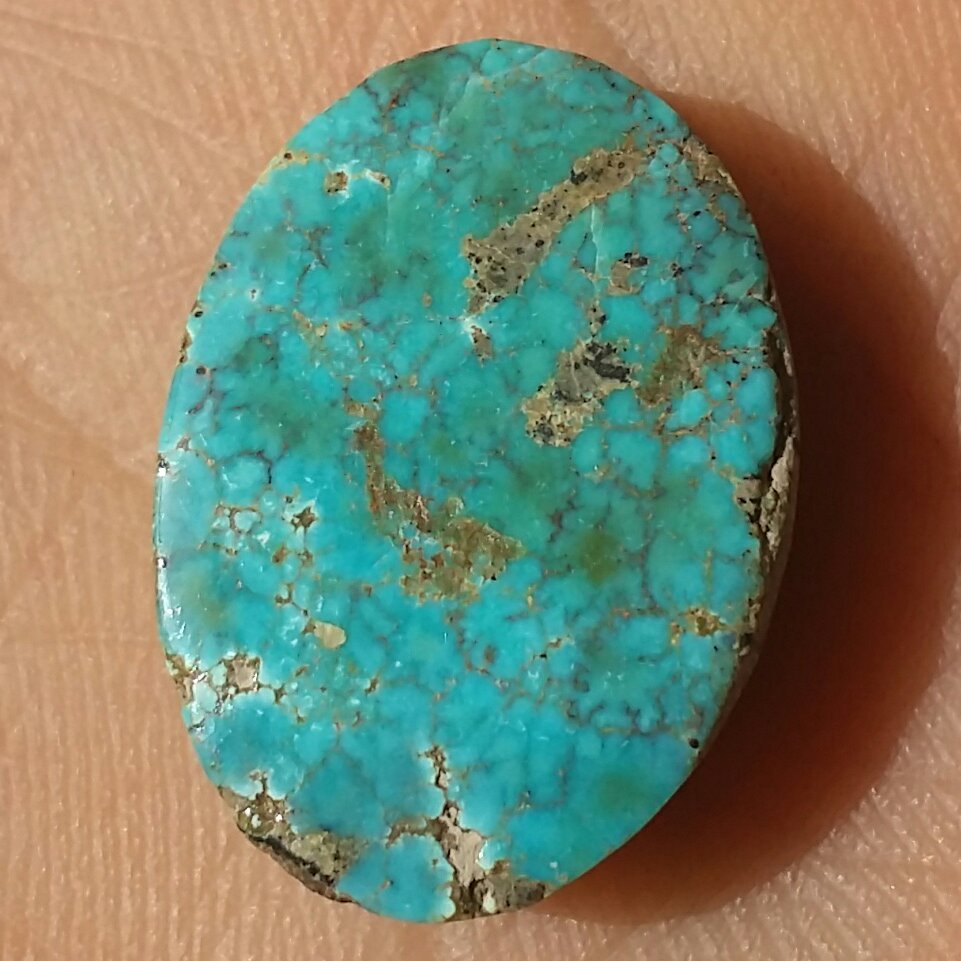 نگین فیروزه نیشابوری آبی فاااخر محشر سایز مدالی کاملا طبیعی دیدنی