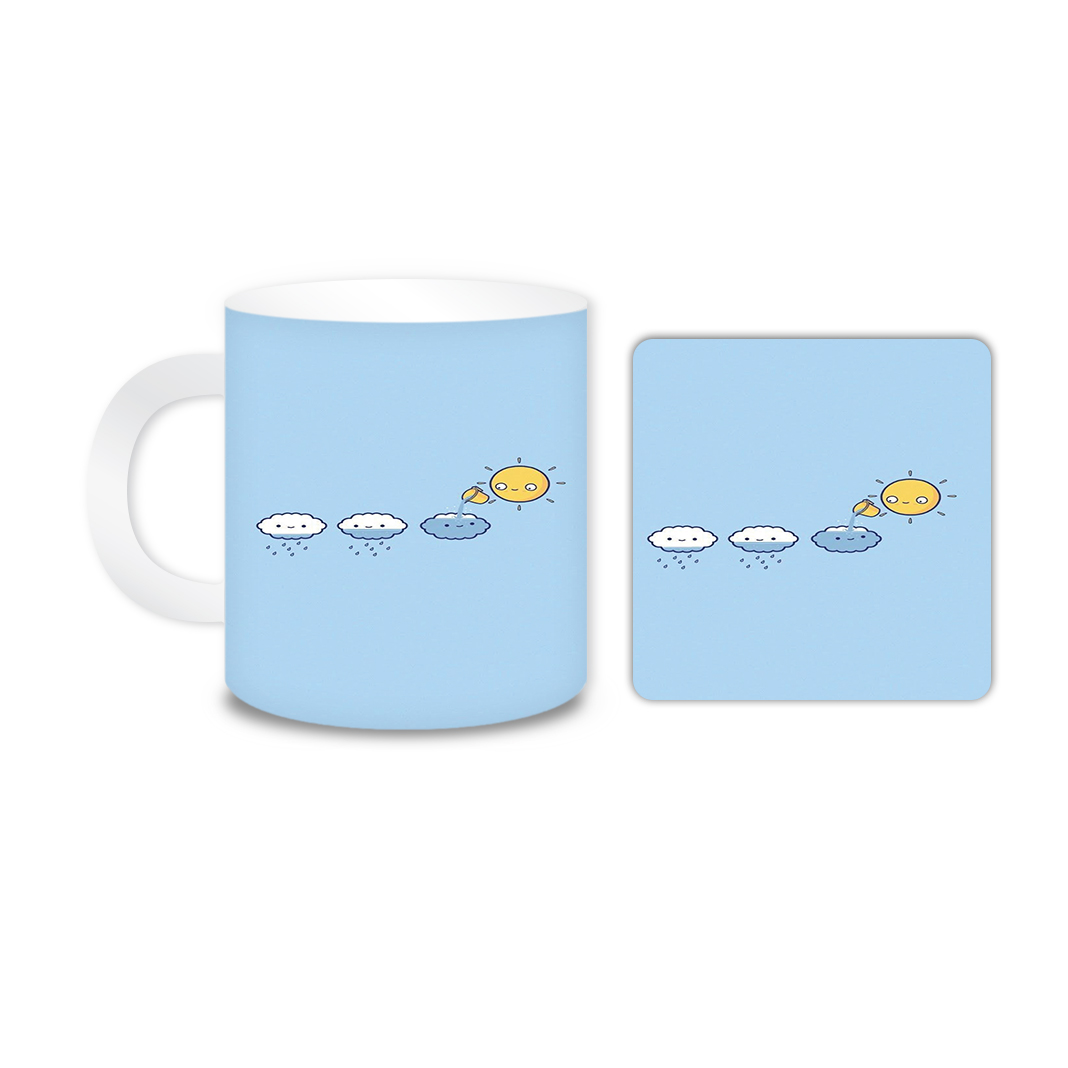 ماگ مدل خورشید کد 1689 به همراه زیر لیوانی