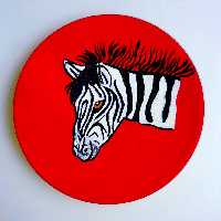 بشقاب سفالی اکرلیک سایز  1 طرح گور