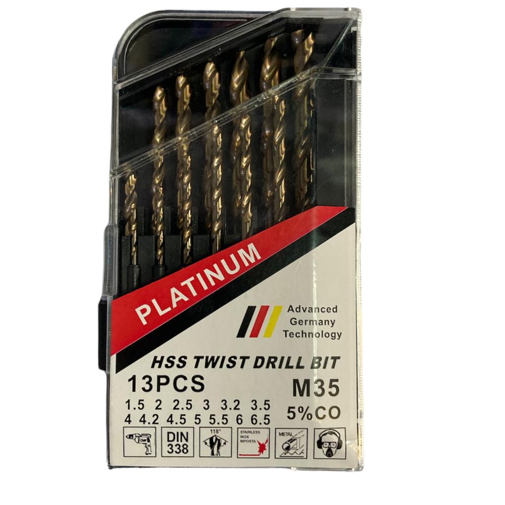 مته آهن پلاتینیوم مدل HSSCO5% مجموعه 13 عددی