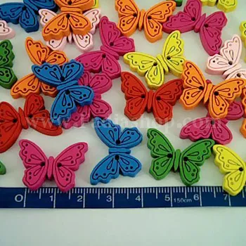 دکمه عروسکی چوبی 930 پروانه