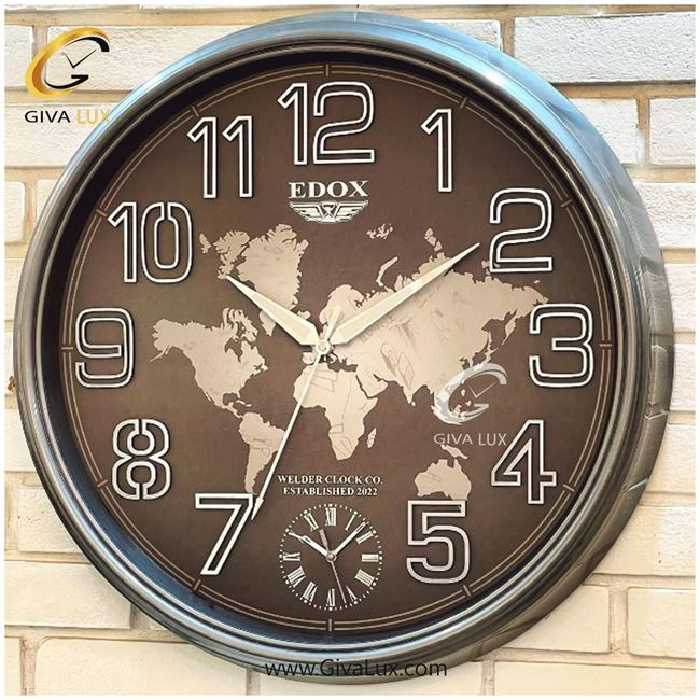 ساعت دیواری اورجینال ولدر PVC طوسی| کد رفرنس 616