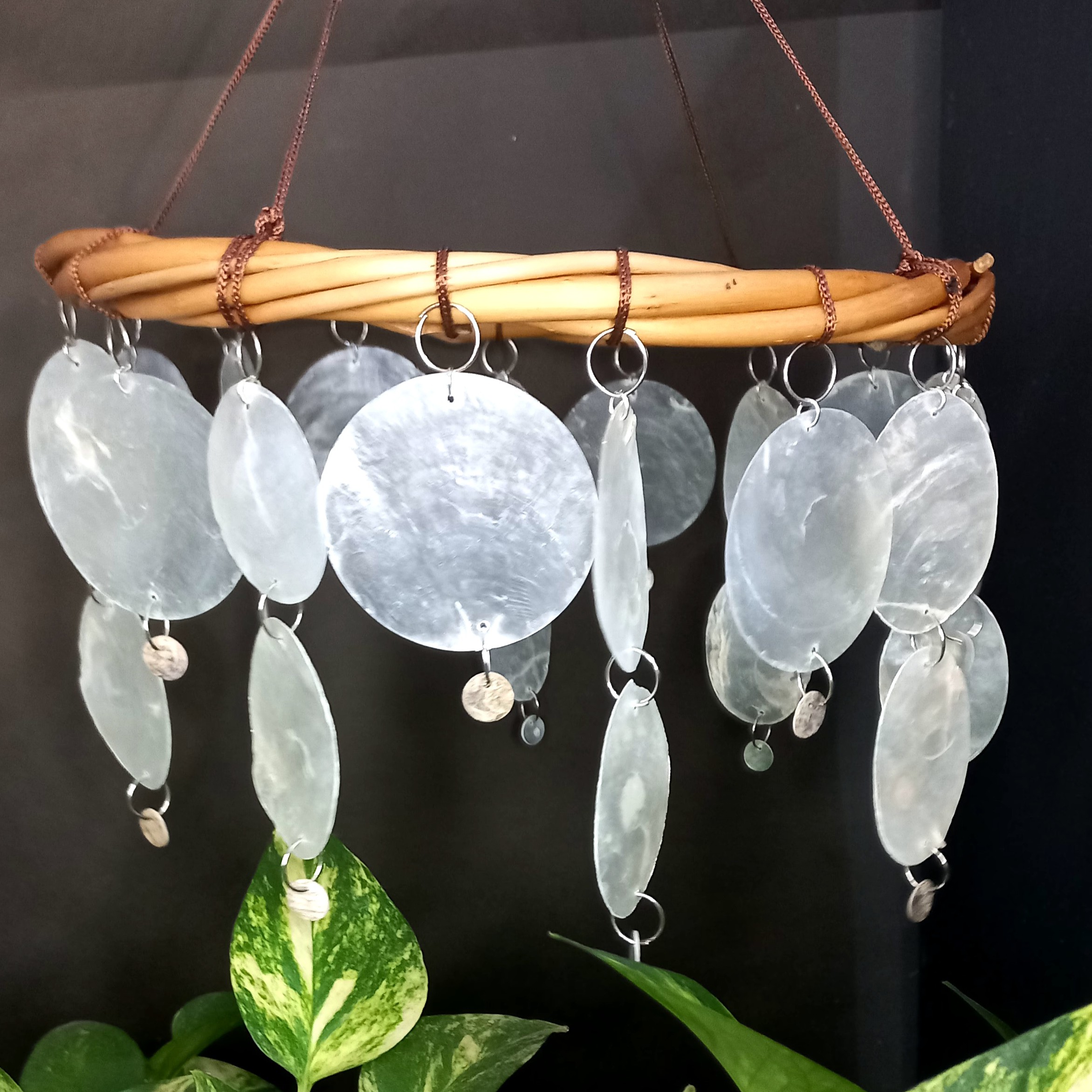 بادزنگ آویز با صدف های طبیعی و صدایی دلنشین 