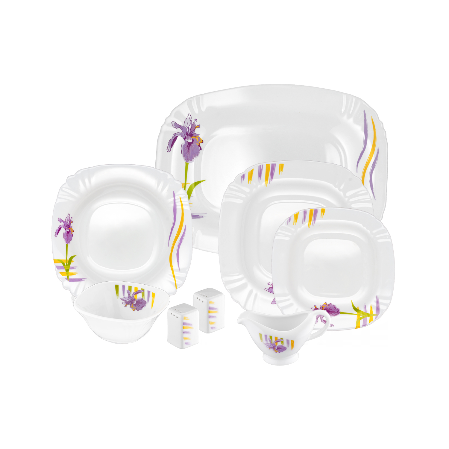 سرویس غذاخوری 28 پارچه اوپال هومیت طرح زنبق