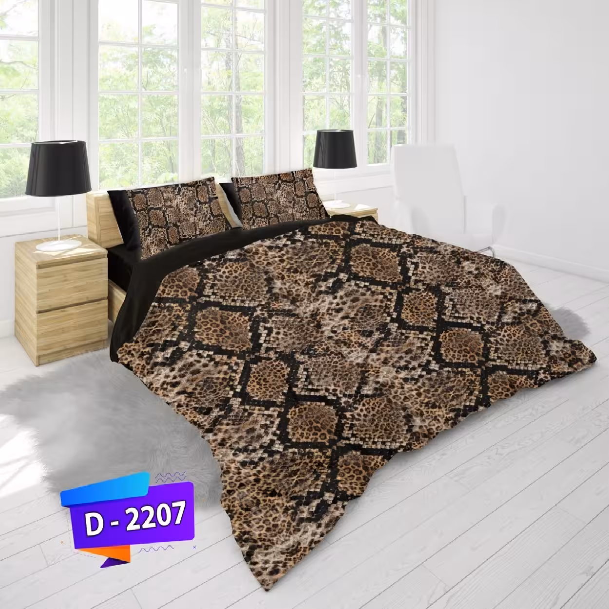 سرویس روتختی لمان کد 2207 دونفره 6 تکه