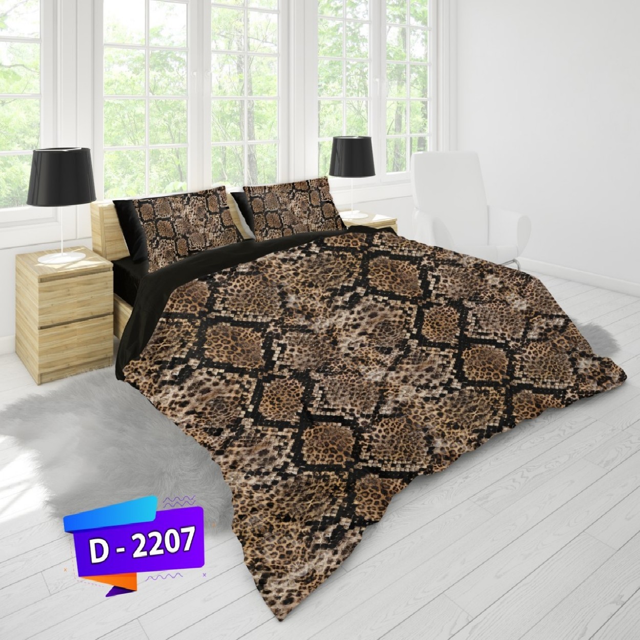 سرویس روتختی لمان کد 2207 دونفره 6 تکه