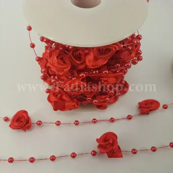 نوار توپی گل رز قرمز