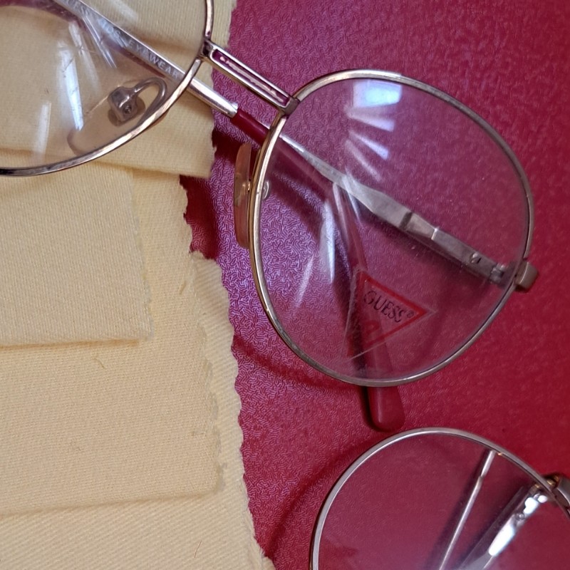  عینک فلزی جنس خوب دسته قرمز ارسال رایگان  پک دو عددی 