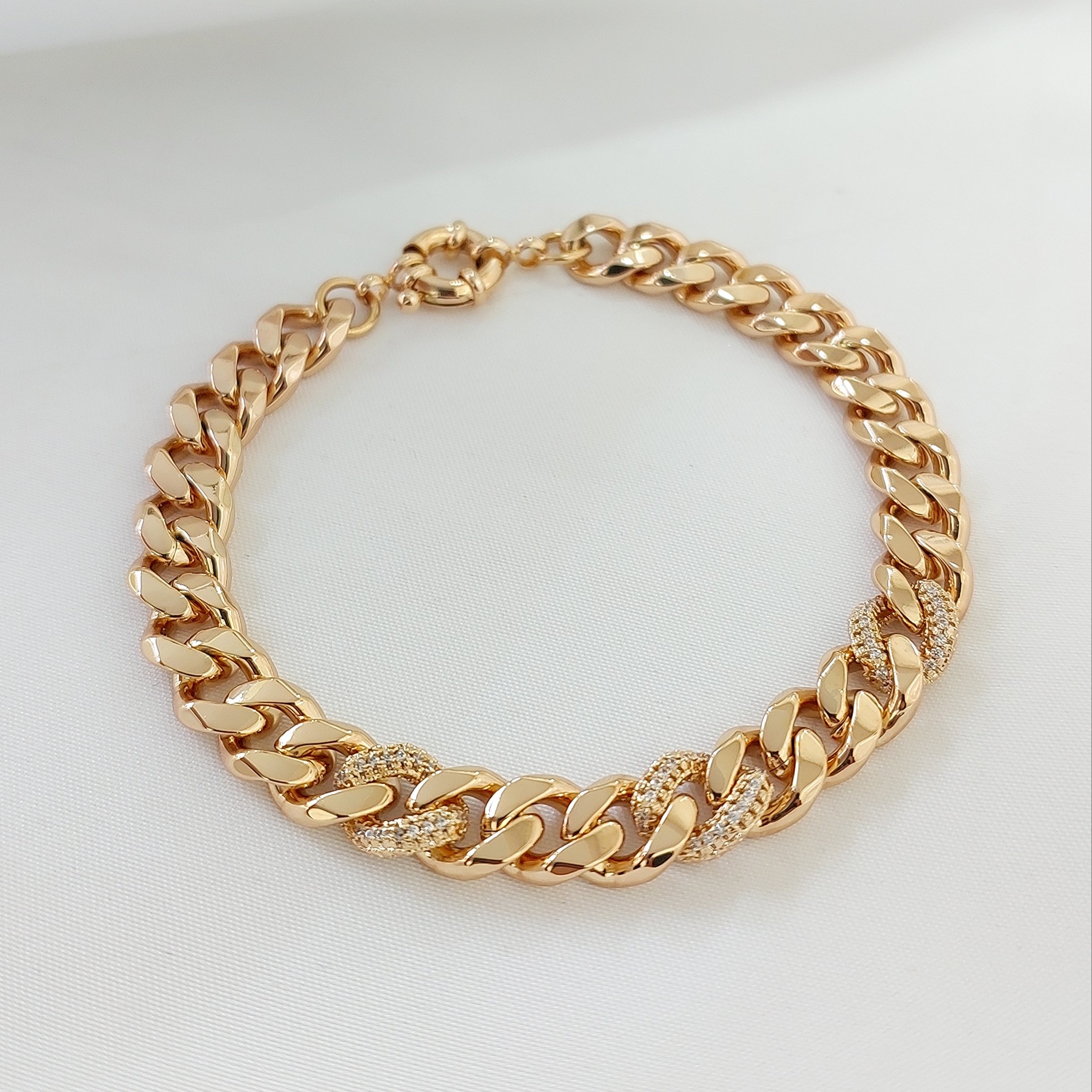 دستبند کارتیر نگین دار  مارک ژوپینگ رنگ ثابت و ضدحساسیت 